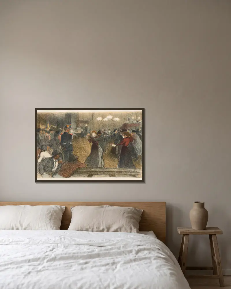 Bal de Barrière, Théophile Alexandre Steinlen v rámu na stěně
