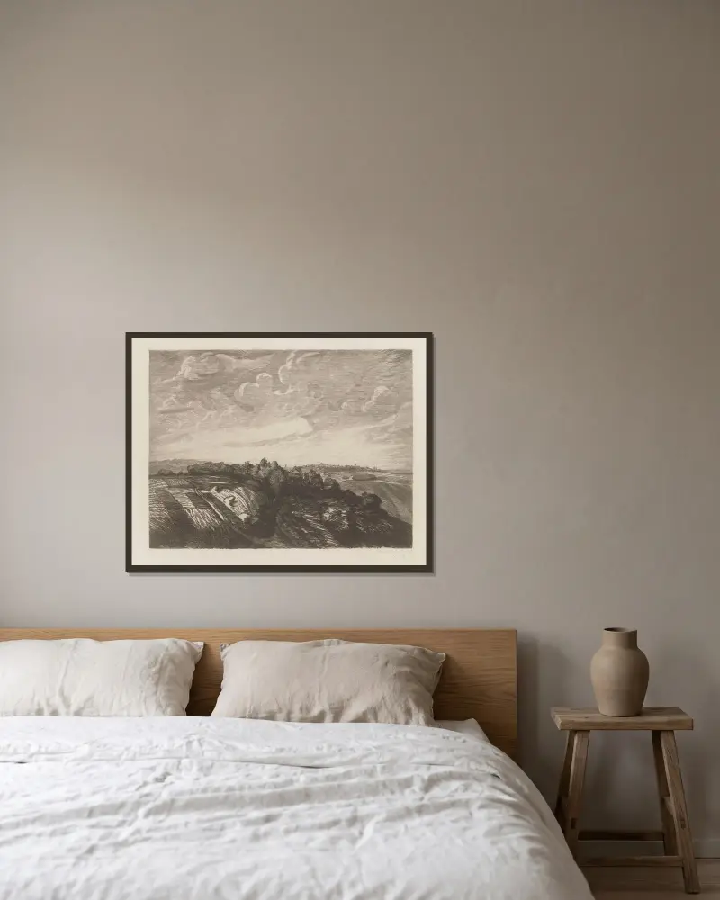 Hohlweg von Théophile Alexandre Steinlen gerahmt an einer Wand