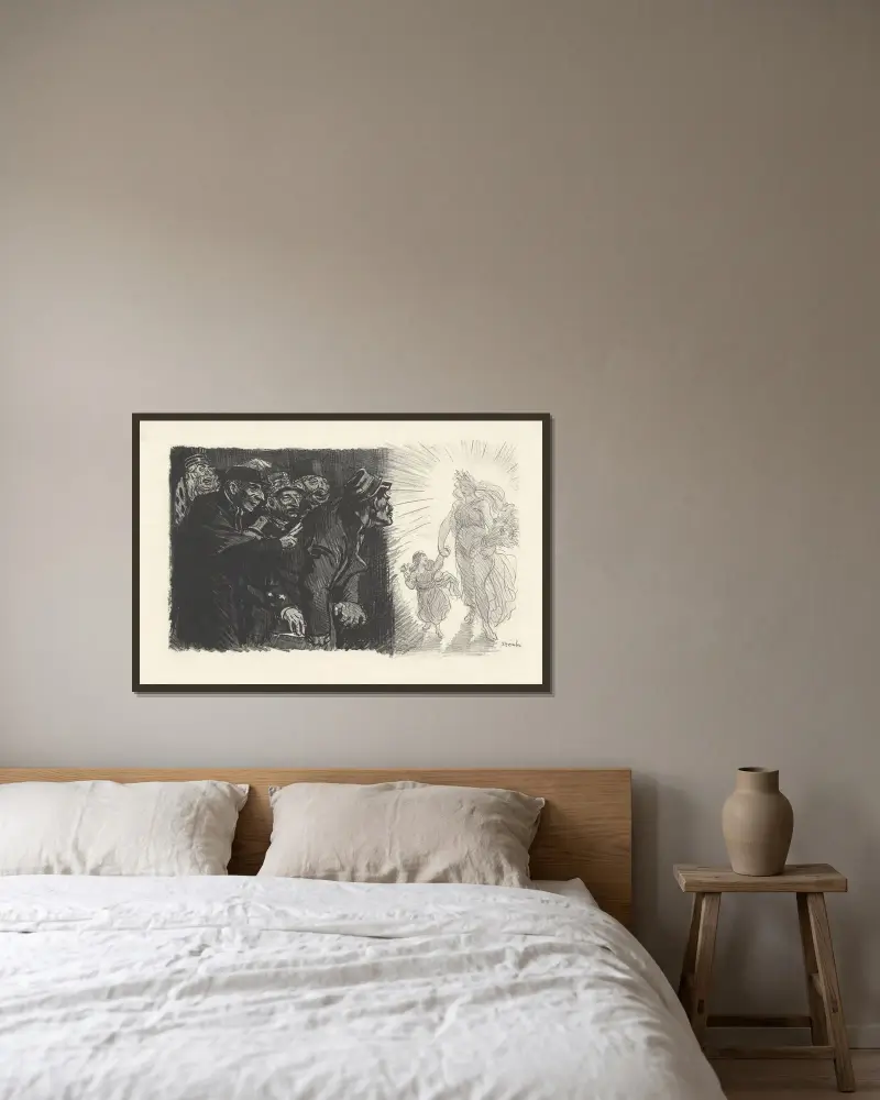 Som i nittiotre av Théophile Alexandre Steinlen inramad på en vägg
