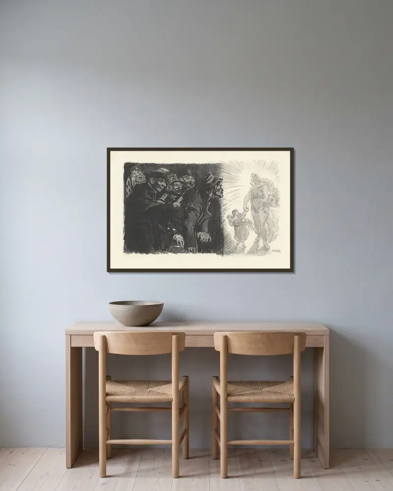 Som i nittiotre av Théophile Alexandre Steinlen inramad på en vägg