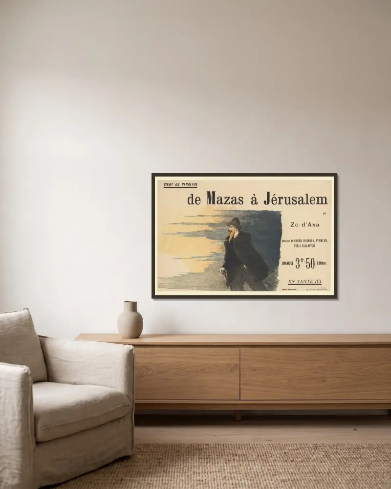Från Mazas till Jerusalem av Théophile Alexandre Steinlen inramad på en vägg