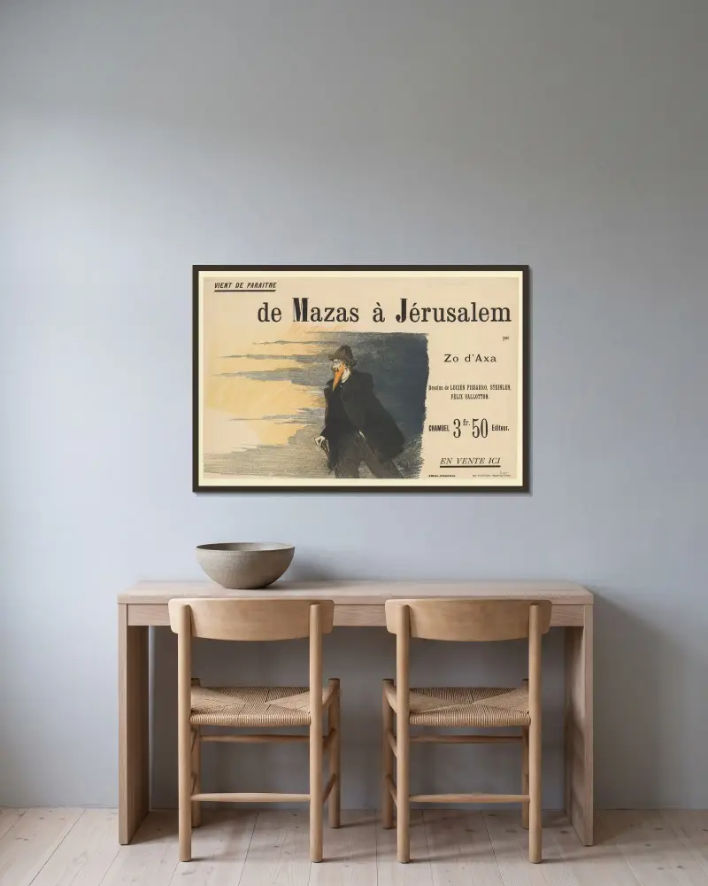 Från Mazas till Jerusalem av Théophile Alexandre Steinlen inramad på en vägg