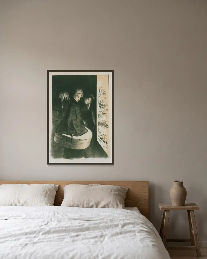 Dessin original pour les ‘Maîtres de l’Affiche’ av Théophile Alexandre Steinlen inramad på en vägg