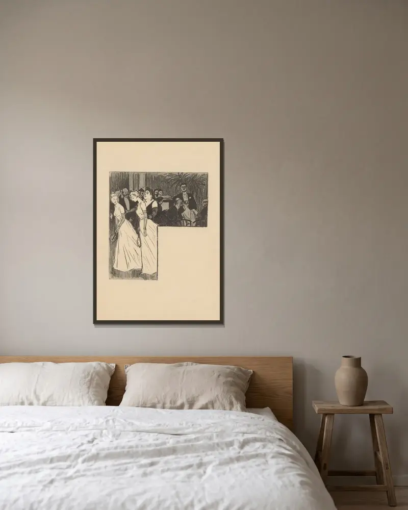 Héloïse och Abélard av Théophile Alexandre Steinlen inramad på en vägg