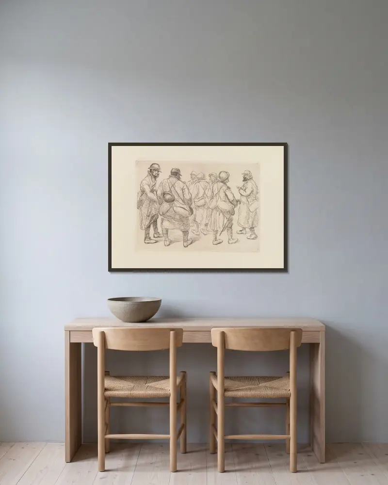 Permittenter nr 2 av Théophile Alexandre Steinlen inramad på en vägg