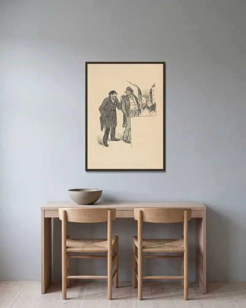 Filosof av Théophile Alexandre Steinlen inramad på en vägg