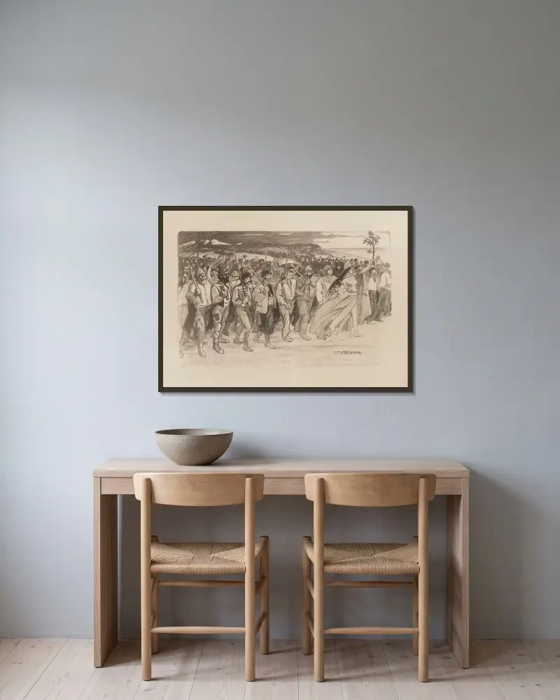 Premier mai av Théophile Alexandre Steinlen inramad på en vägg
