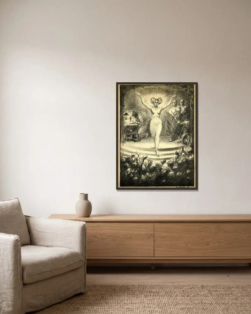 Věda práce, Théophile Alexandre Steinlen v rámu na stěně