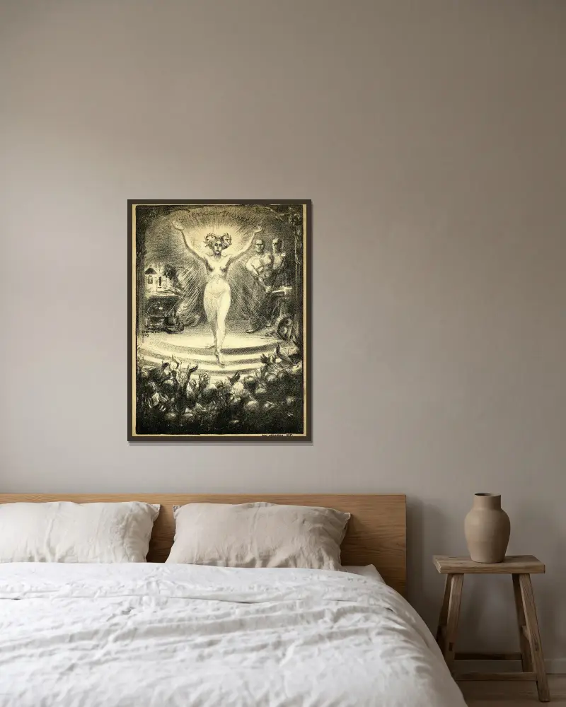 Věda práce, Théophile Alexandre Steinlen v rámu na stěně