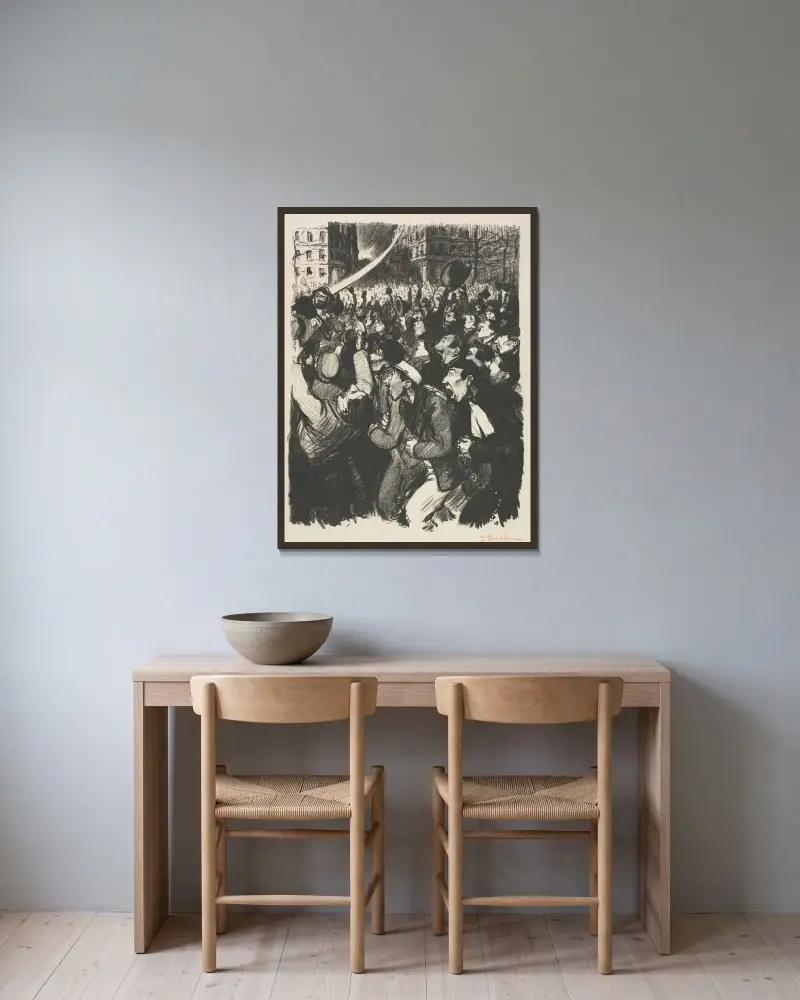 Schafe von Théophile Alexandre Steinlen gerahmt an einer Wand