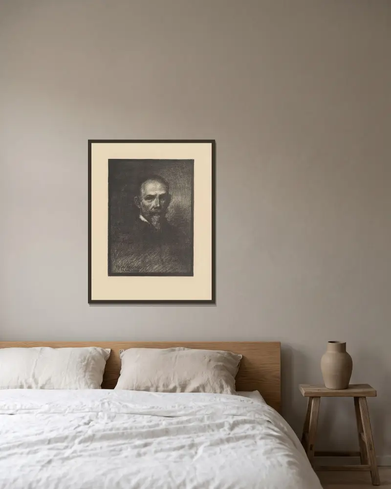 Th. A Steinlen, Paris 1905 av Théophile Alexandre Steinlen inramad på en vägg