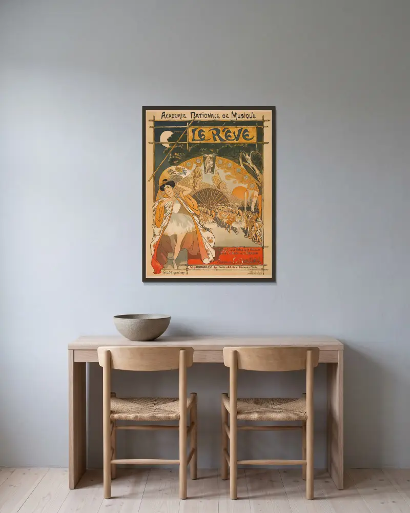 Sen, Théophile Alexandre Steinlen v rámu na stěně