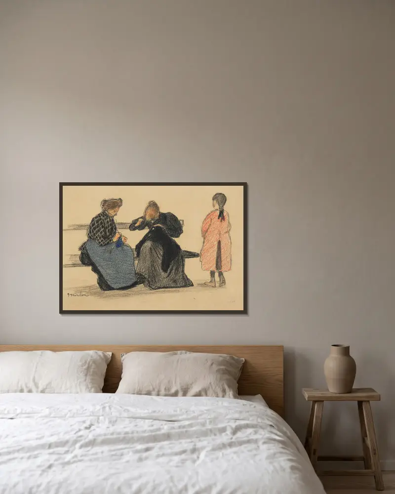 Trzy postacie, Théophile Alexandre Steinlen w ramie na ścianie