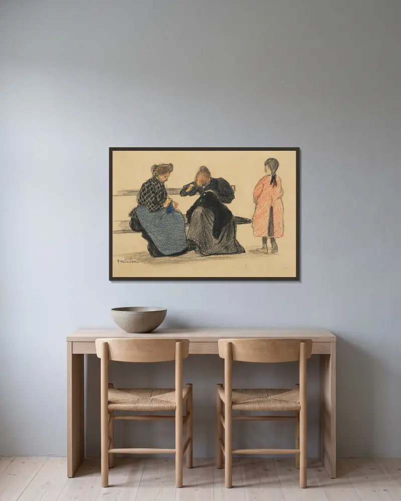 Trzy postacie, Théophile Alexandre Steinlen w ramie na ścianie