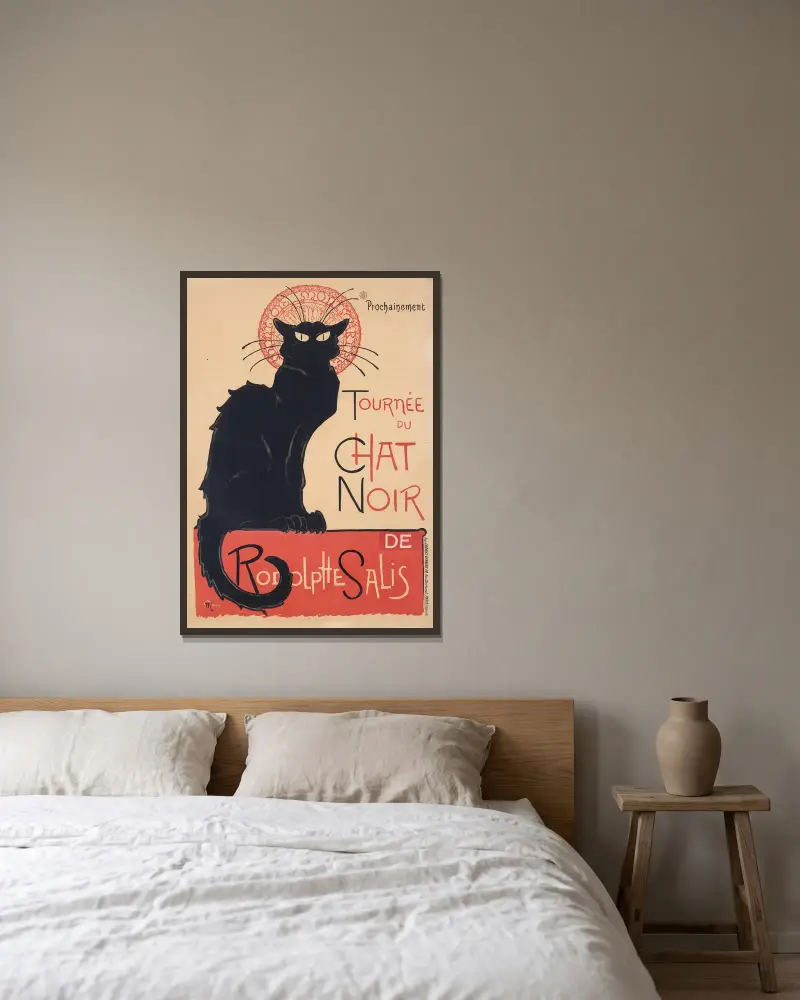 Tournée du Chat Noir von Théophile Alexandre Steinlen gerahmt an einer Wand
