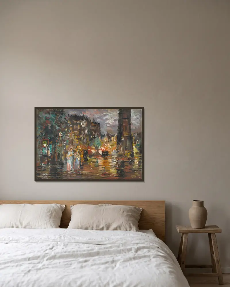 Paris av Konstantin Alexeevich Korovin inramad på en vägg
