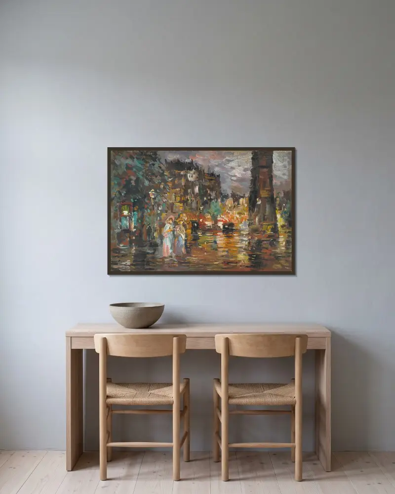 Paris av Konstantin Alexeevich Korovin inramad på en vägg