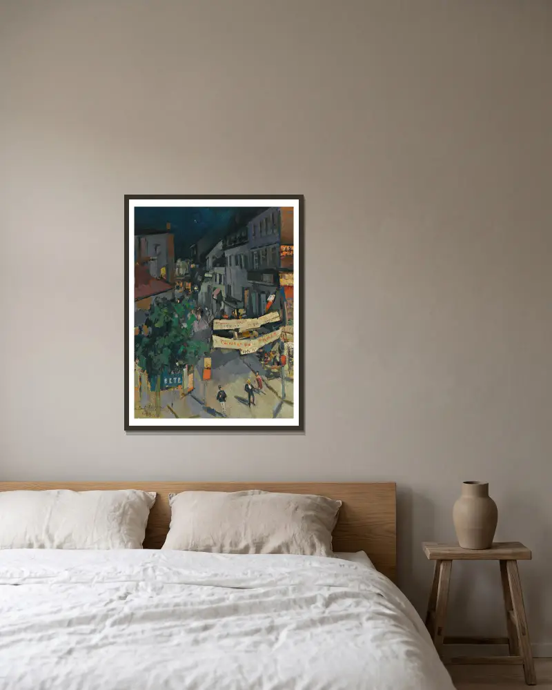 Vichy bei Nacht von Konstantin Alexeevich Korovin gerahmt an einer Wand
