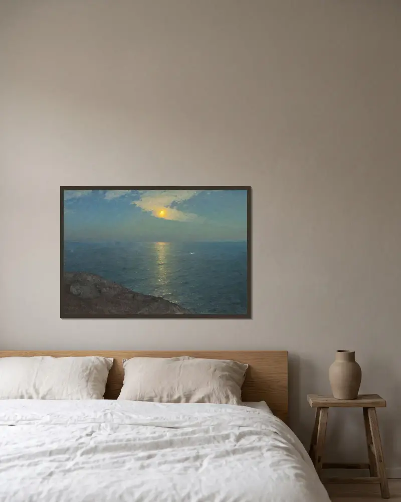 By the Sea av Alfred Bergström inramad på en vägg