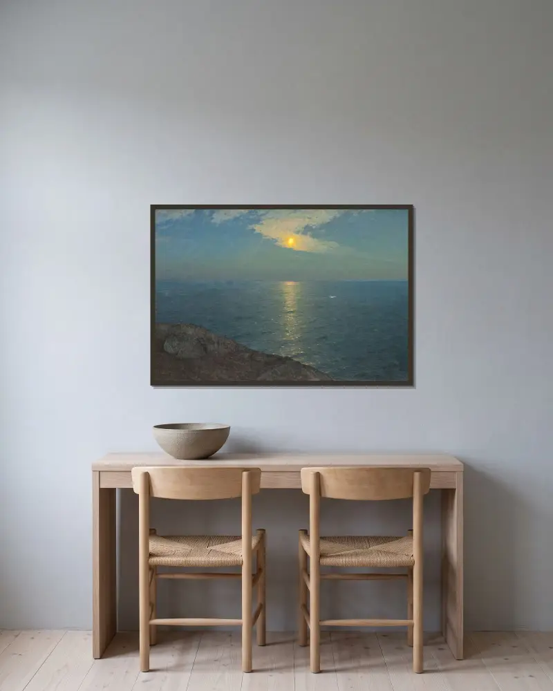 By the Sea av Alfred Bergström inramad på en vägg
