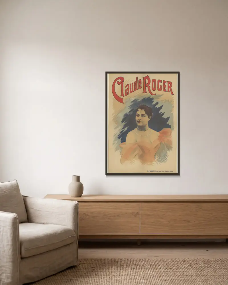 Claude Roger von Alfred Choubrac gerahmt an einer Wand