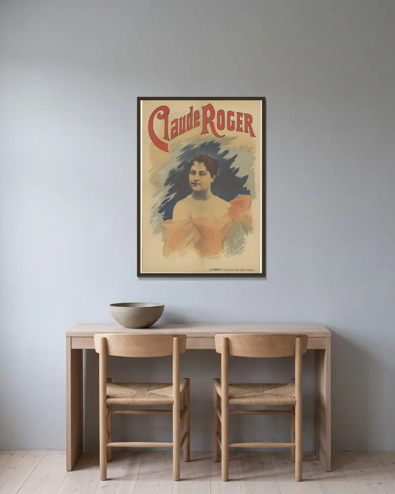 Claude Roger von Alfred Choubrac gerahmt an einer Wand