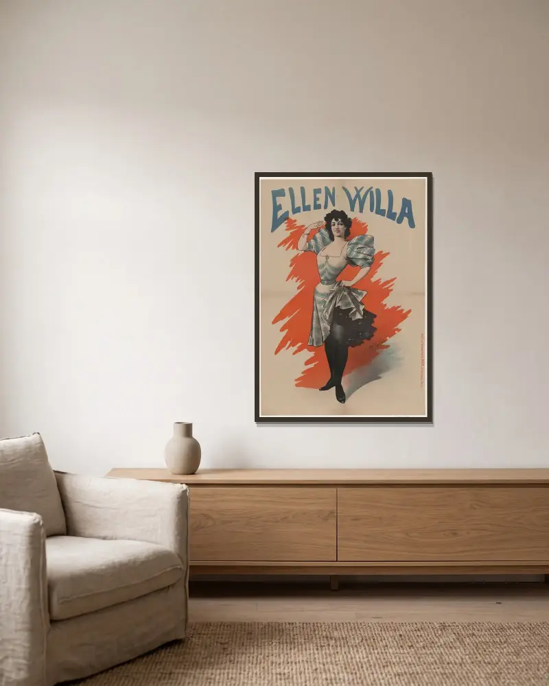 Ellen Willa av Alfred Choubrac inramad på en vägg
