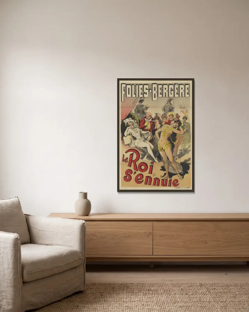 Folies-Bergère. Le Roi s’ennuie von Alfred Choubrac gerahmt an einer Wand