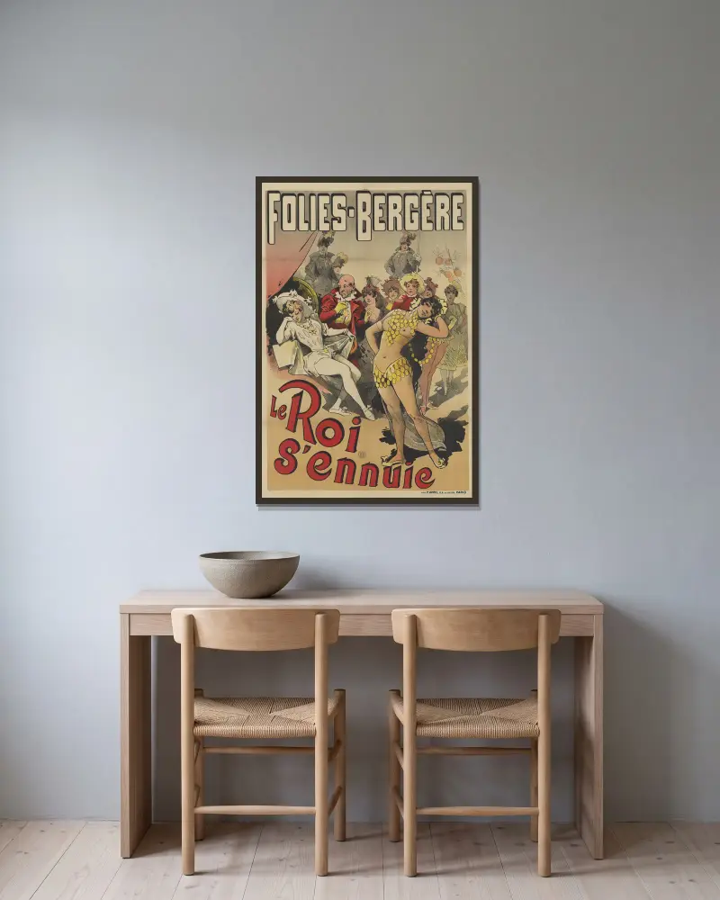 Folies-Bergère. Le Roi s’ennuie von Alfred Choubrac gerahmt an einer Wand