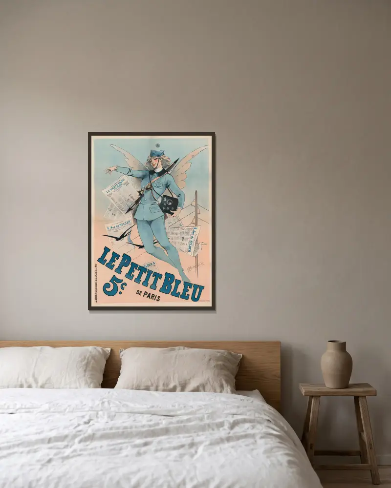 Le petit bleu de Paris, 5c. av Alfred Choubrac inramad på en vägg