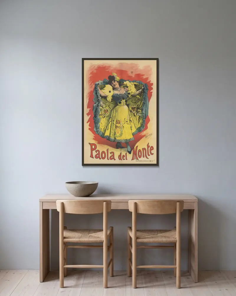 Paola del Monte von Alfred Choubrac gerahmt an einer Wand