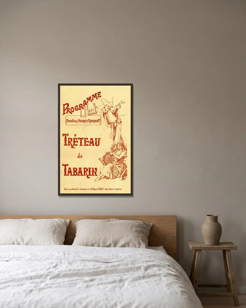 Tréteau de Tabarin von Alfred Choubrac gerahmt an einer Wand