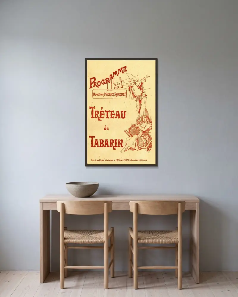 Tréteau de Tabarin von Alfred Choubrac gerahmt an einer Wand
