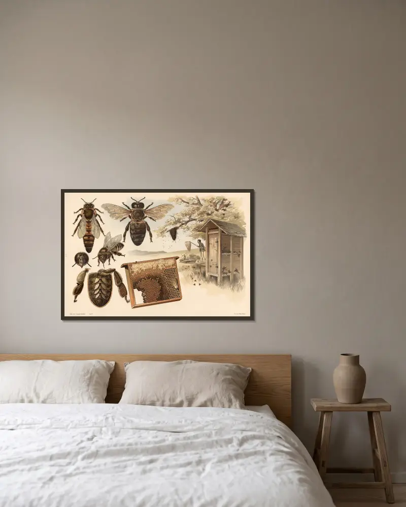 Včely, Alfred Fiedler v rámu na stěně