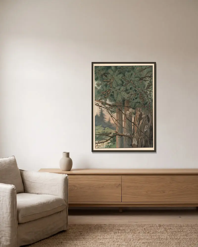 Nonne von Alfred Fiedler gerahmt an einer Wand
