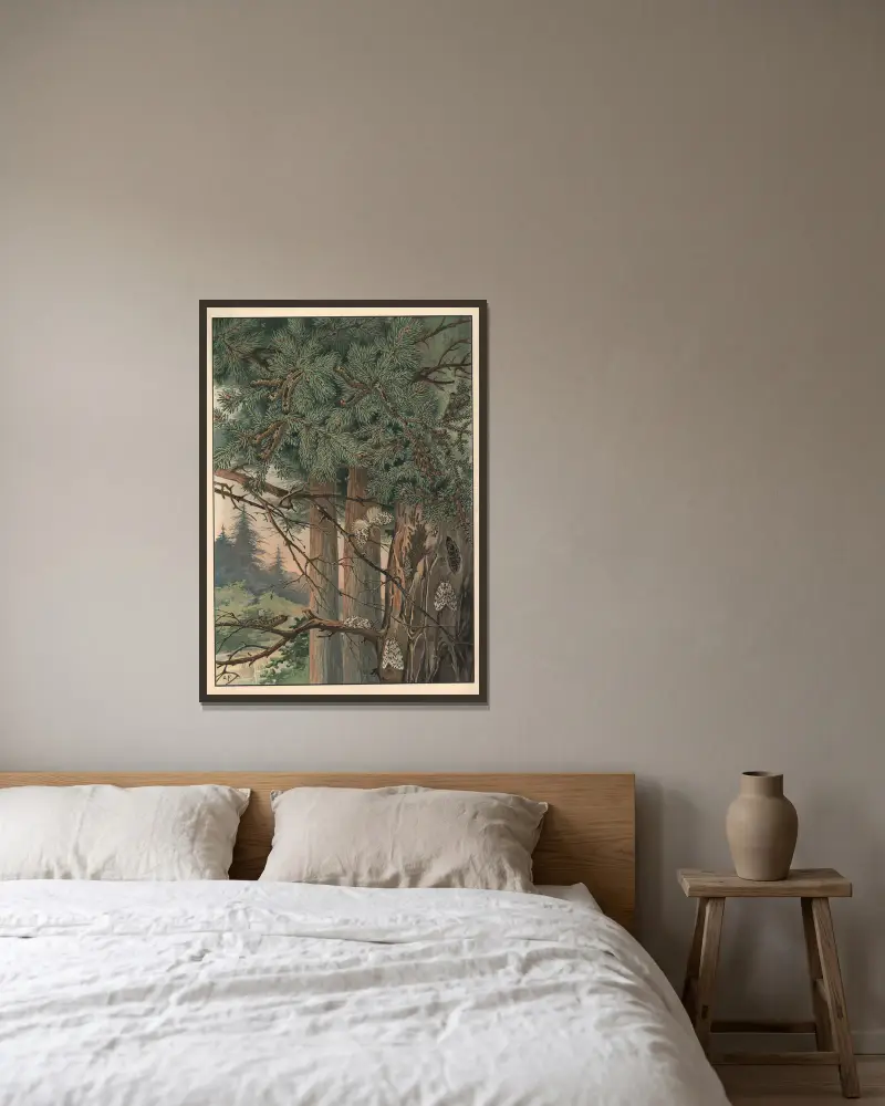 Nonne von Alfred Fiedler gerahmt an einer Wand