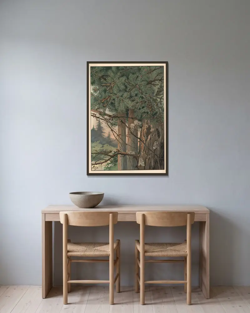 Nonne von Alfred Fiedler gerahmt an einer Wand
