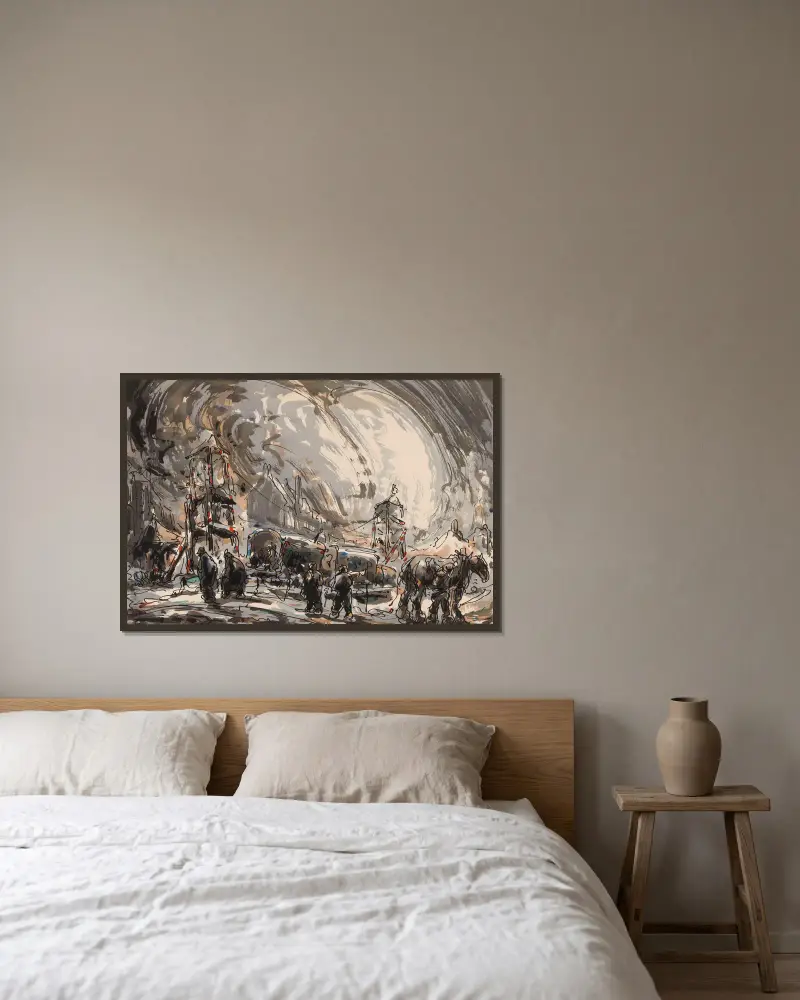 Nach dem Vergnügungspark von Alfred Ost gerahmt an einer Wand