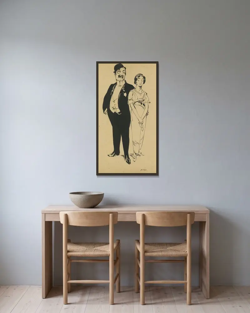 Ainée av Alfred Ost inramad på en vägg