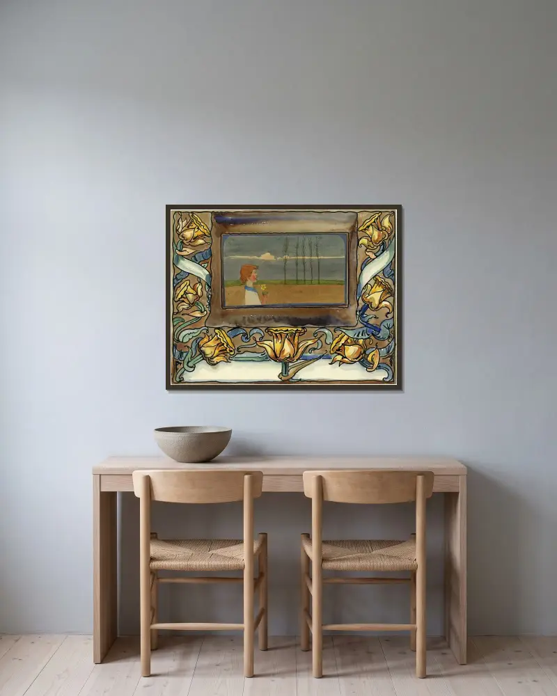 Blumen, 1908 von Alfred Ost gerahmt an einer Wand