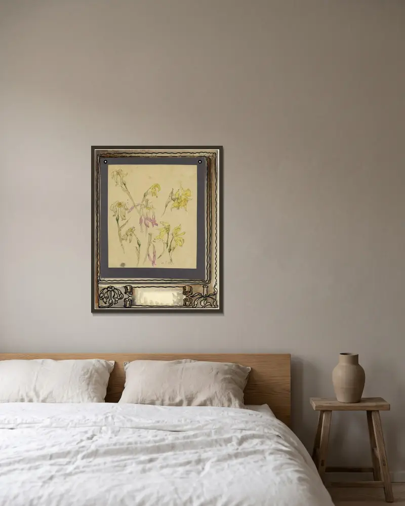Blumen, 1907 von Alfred Ost gerahmt an einer Wand
