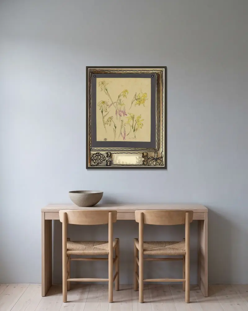 Blumen, 1907 von Alfred Ost gerahmt an einer Wand