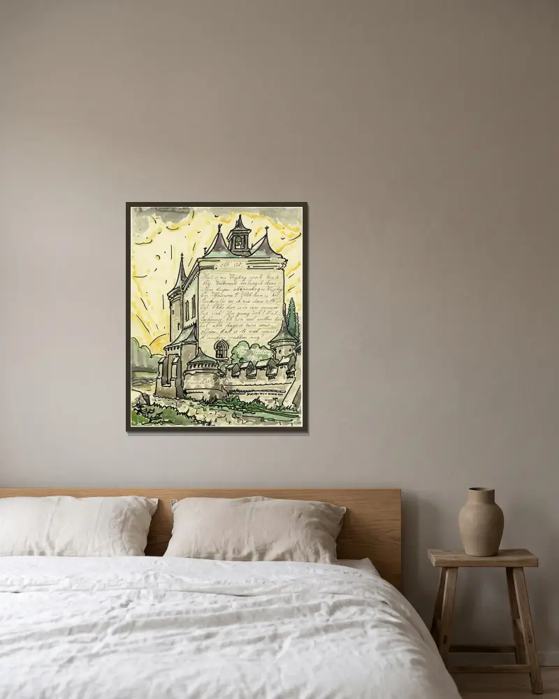 Brief Ramioulle von Alfred Ost gerahmt an einer Wand