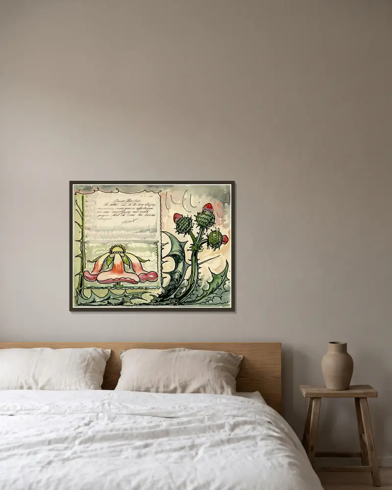 Brief an Wouters von Alfred Ost gerahmt an einer Wand