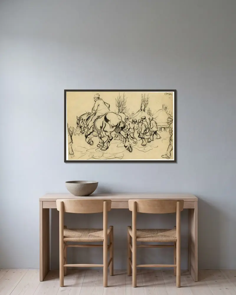De Beêweg (Beêvaert van Hakendover) von Alfred Ost gerahmt an einer Wand