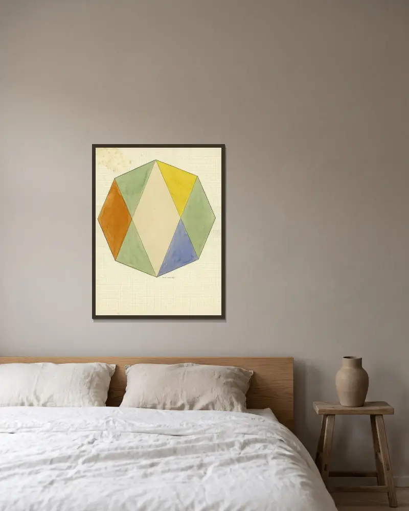Diamant av Alfred Ost inramad på en vägg