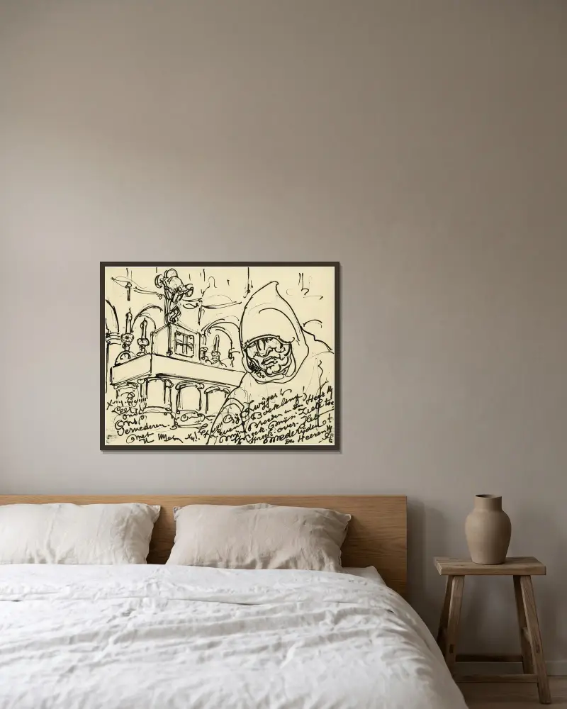 Gij Zwijger! von Alfred Ost gerahmt an einer Wand