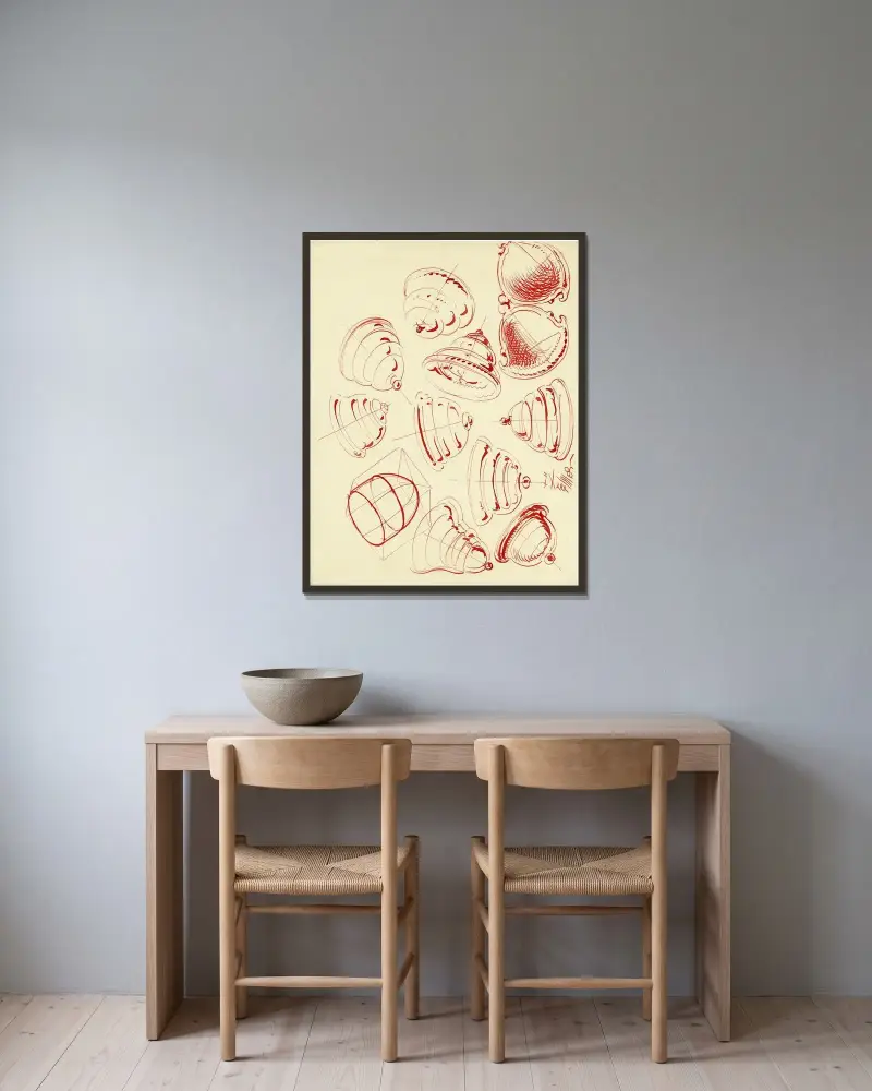 Hängetopf von Alfred Ost gerahmt an einer Wand