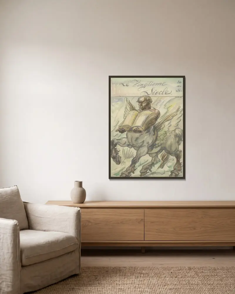 Illustratie bij Le Vingtieme siecle – oct 1936 av Alfred Ost inramad på en vägg