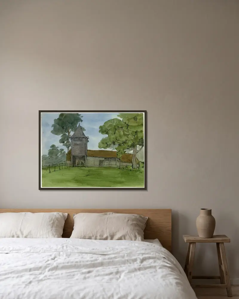 In ‘t kiekenhok van Teniers av Alfred Ost inramad på en vägg